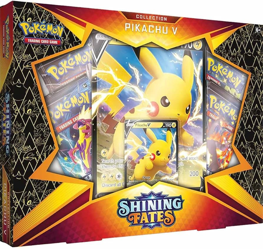 Pokemon TCG: Shining Fates Collection Pikachu V Box | Amazon (US)