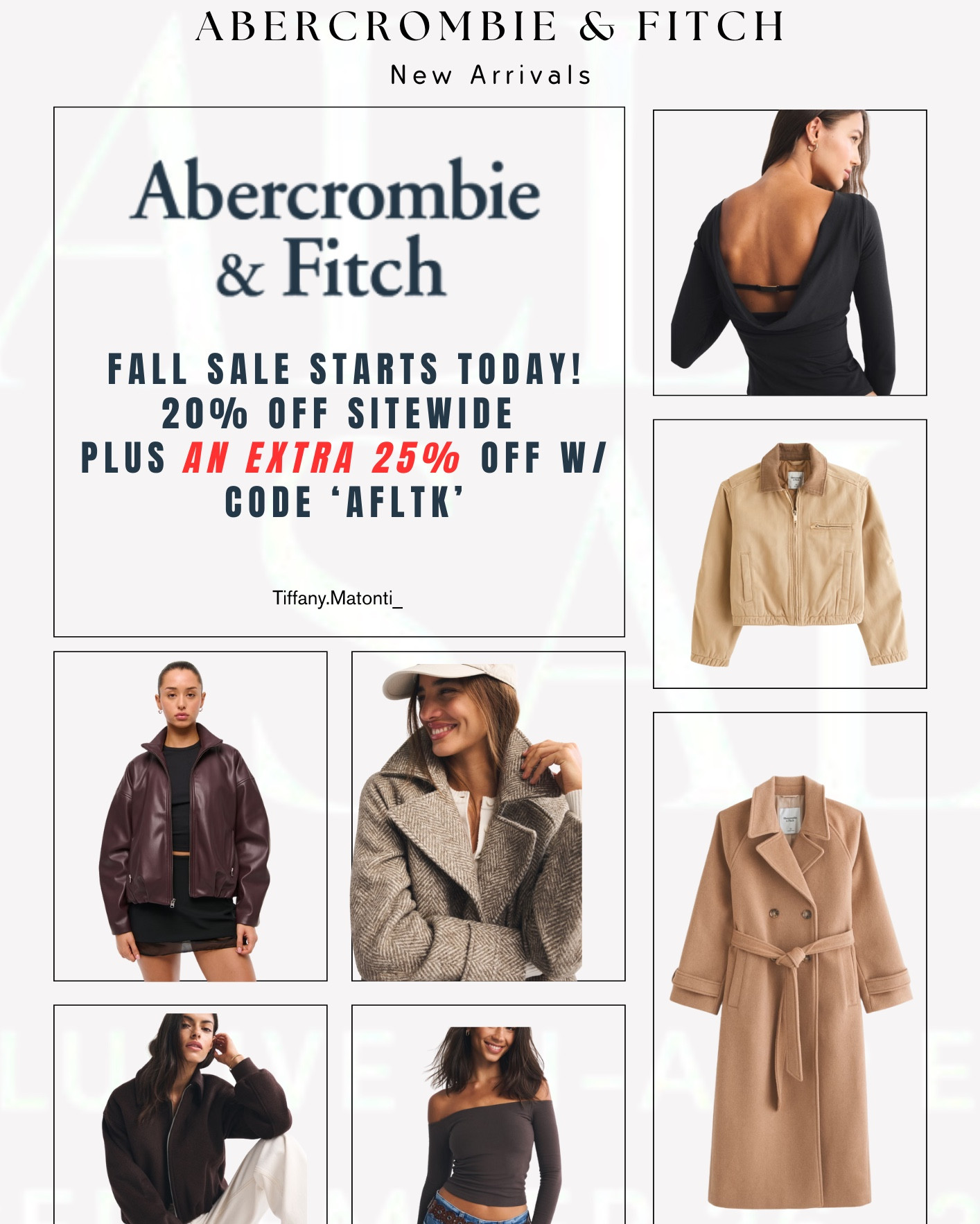 Abercrombie's HUGE sale starts today! 20% off sitewide + an extra 25% off w/code "AFLT" 

#LTKFallSale #LTKSeasonal #LTKSaleAlert