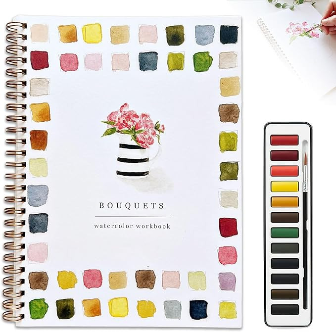 Watercolor Workbooks, 12 Colors Water color Book Paint Set Art Crafts Painting Supplies for Begin... | Amazon (US)