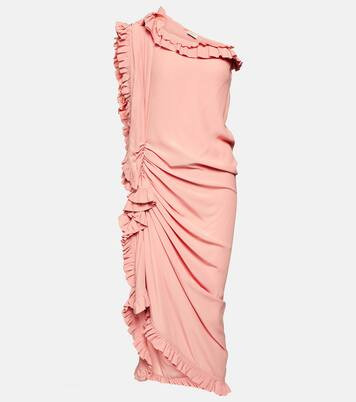 Ruffled one-shoulder crêpe midi dress | Mytheresa (US/CA)