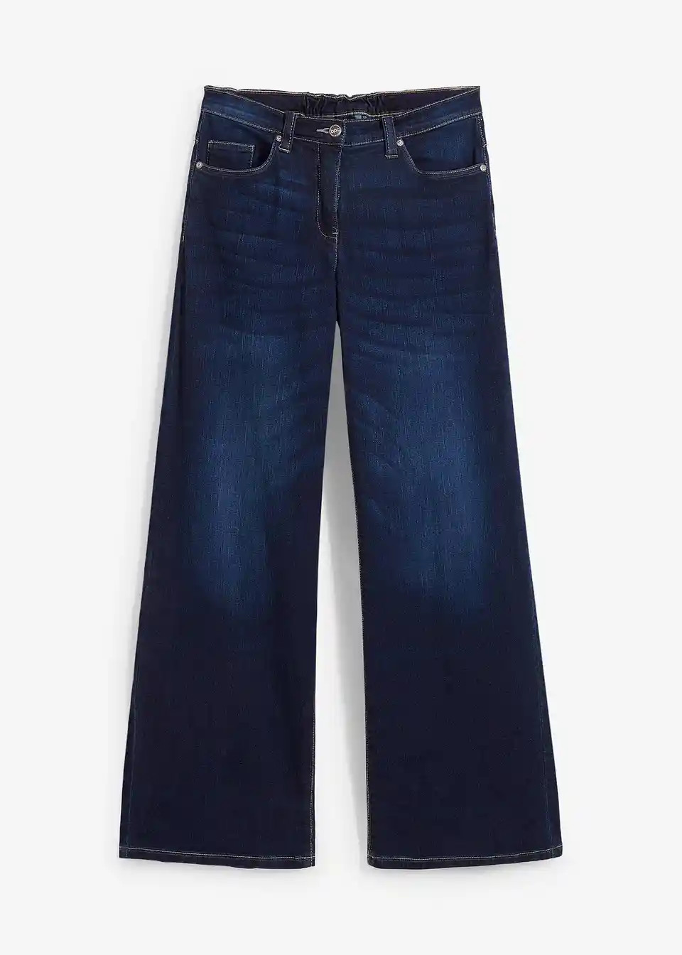 Jeans mit hohem Tragekomfort durch Bequembund und extra weitem Bein aus Stretch-Material | Bonprix DE