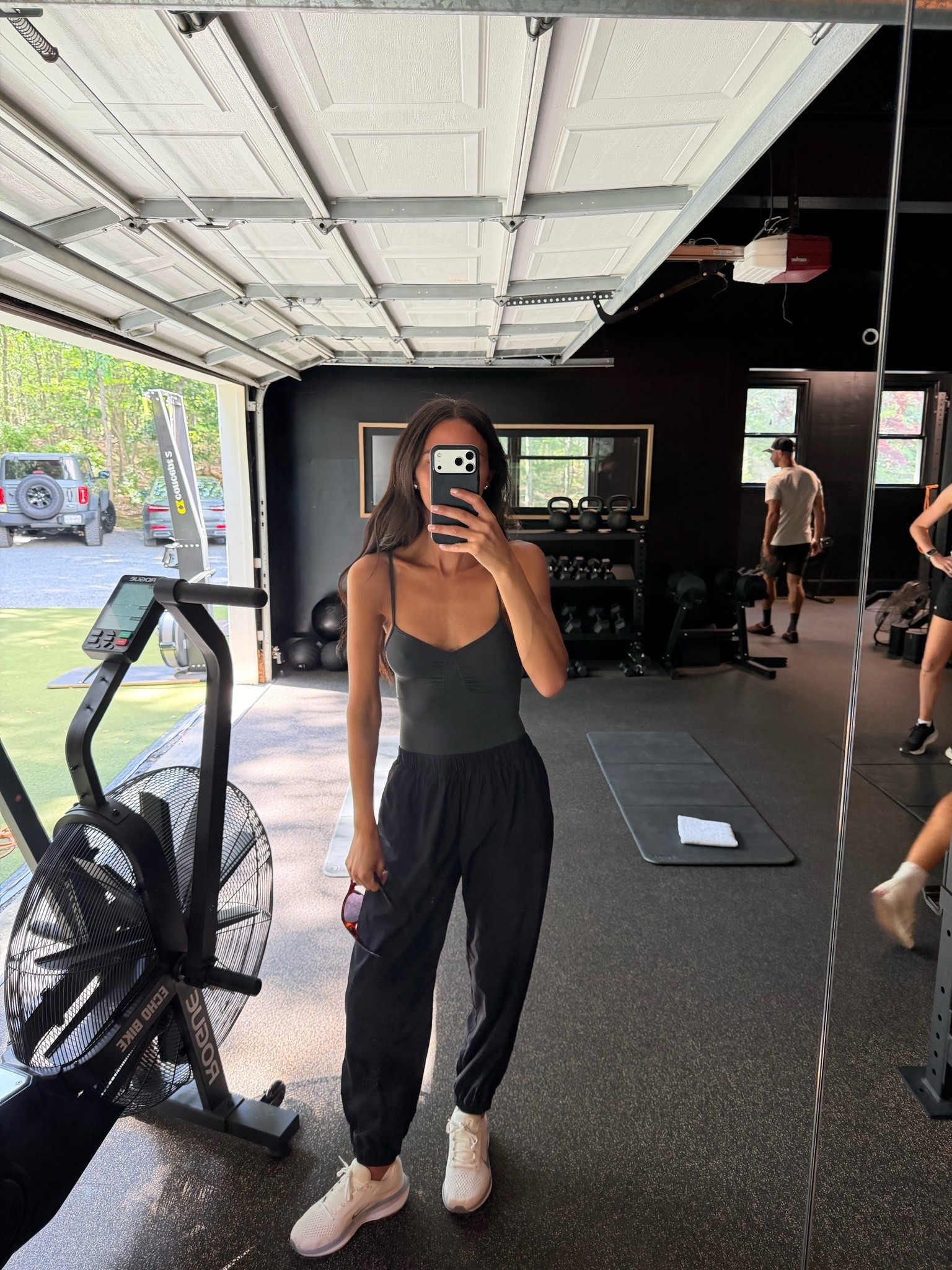 Getting back into workouts. My bodysuit is Live the Process!