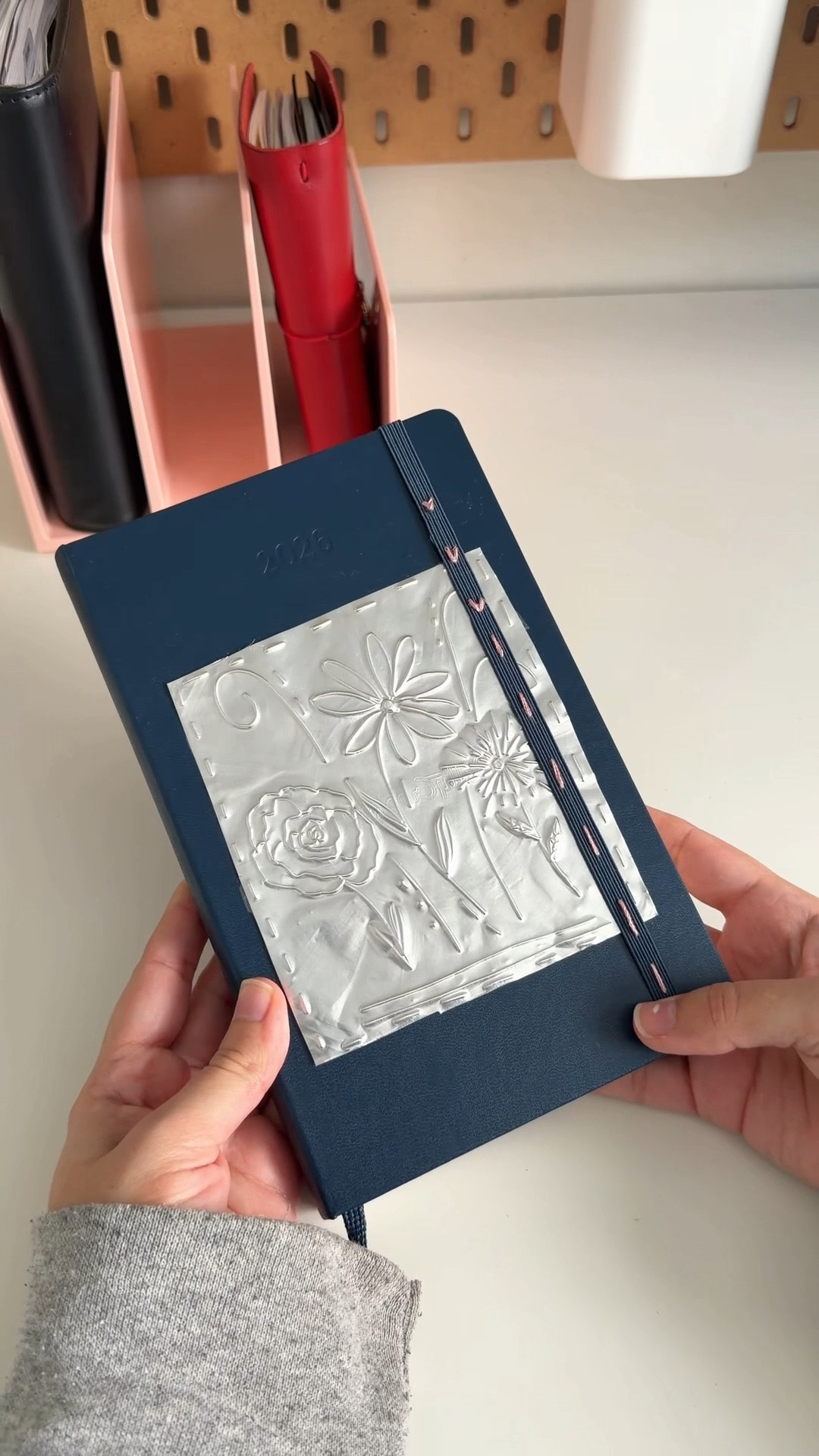 nothing is safe from customization 😂🙌

embroidering the elastic ban that keeps my “stream of consciousness” journal closed was actually easier than I thought it’d be….just needed a sewing needle and embroidery thread to get the job done!

do you think you’d ever give this a try?? #journalinspo
