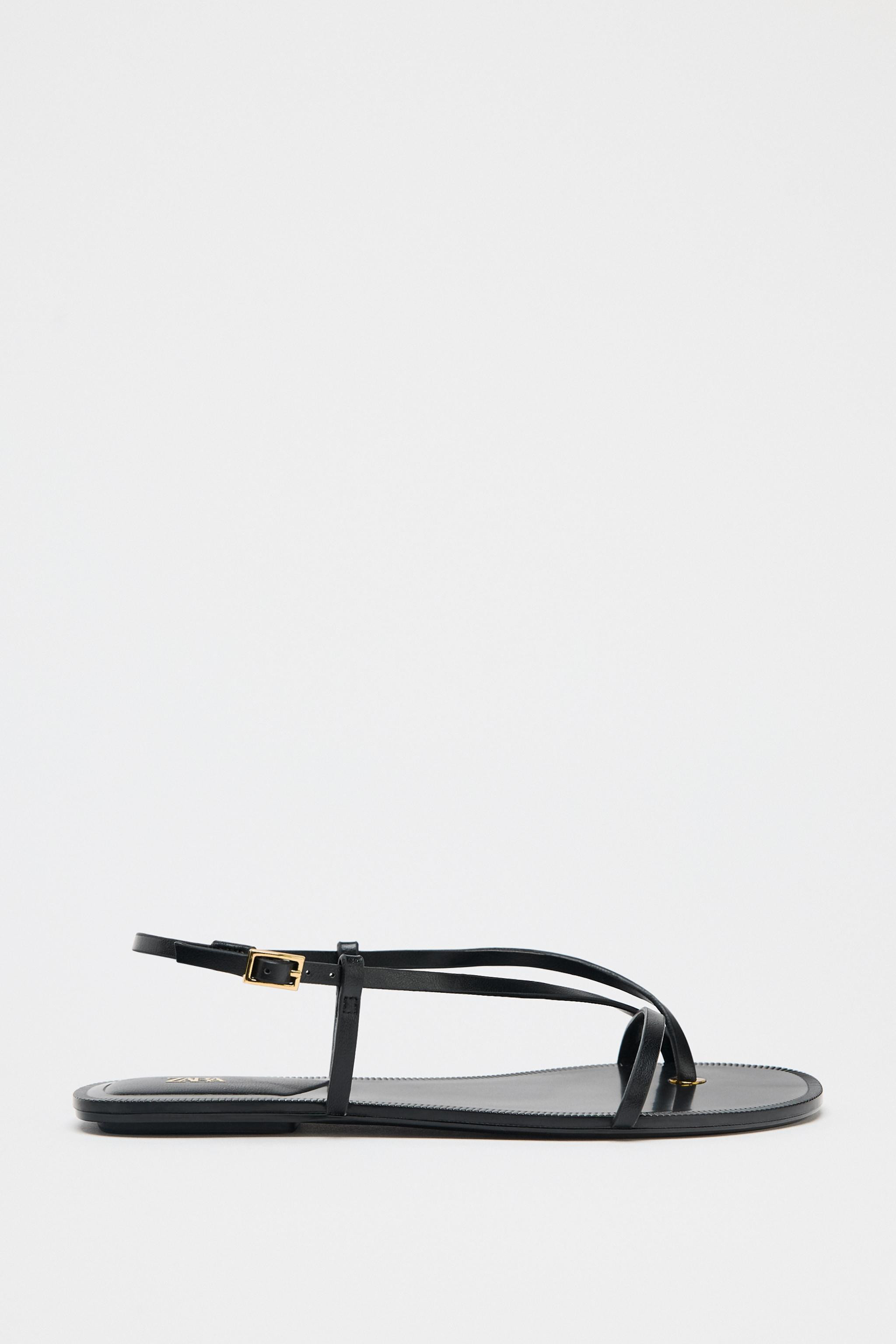 FLAT SANDALS WITH METAL DETAIL | Zara UK