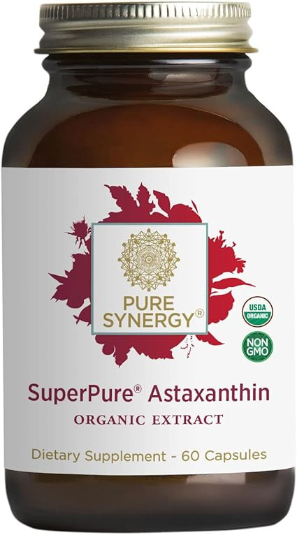 PURE SYNERGY SuperPure Astaxanthin Extract | 60 Capsules | USDA Organic | Non-GMO | Vegan | Algae... | Amazon (US)