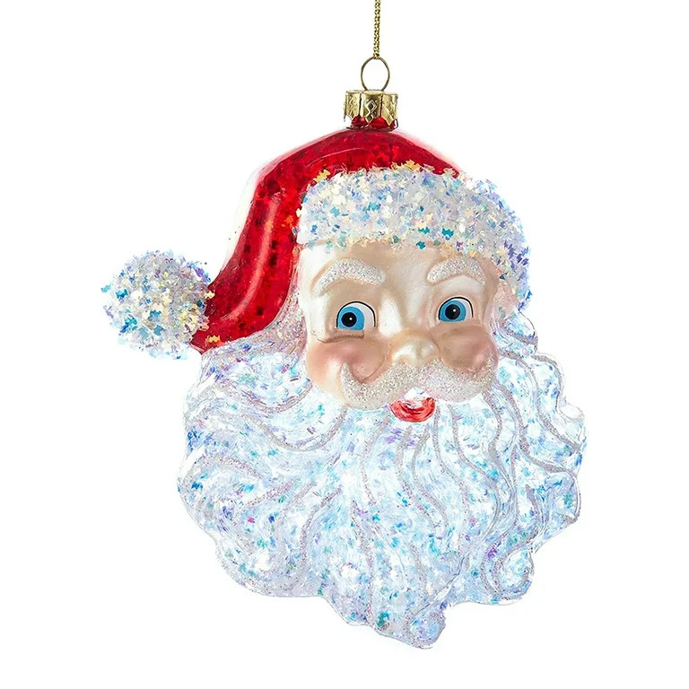 Kurt Adler Glass Santa Head Ornament | Walmart (US)