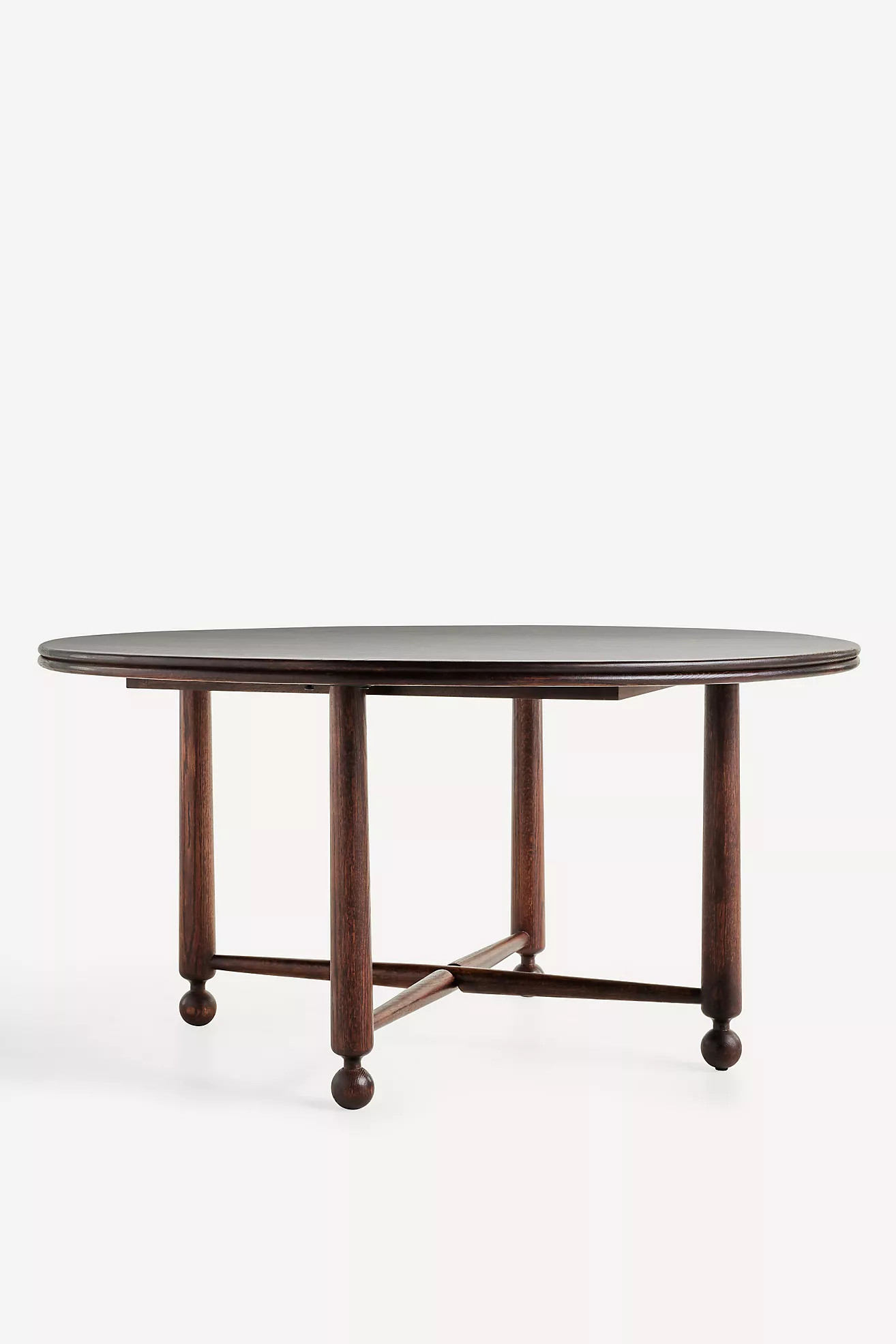 Roma Round 60" Oak Wood Dining Table | Anthropologie (US)