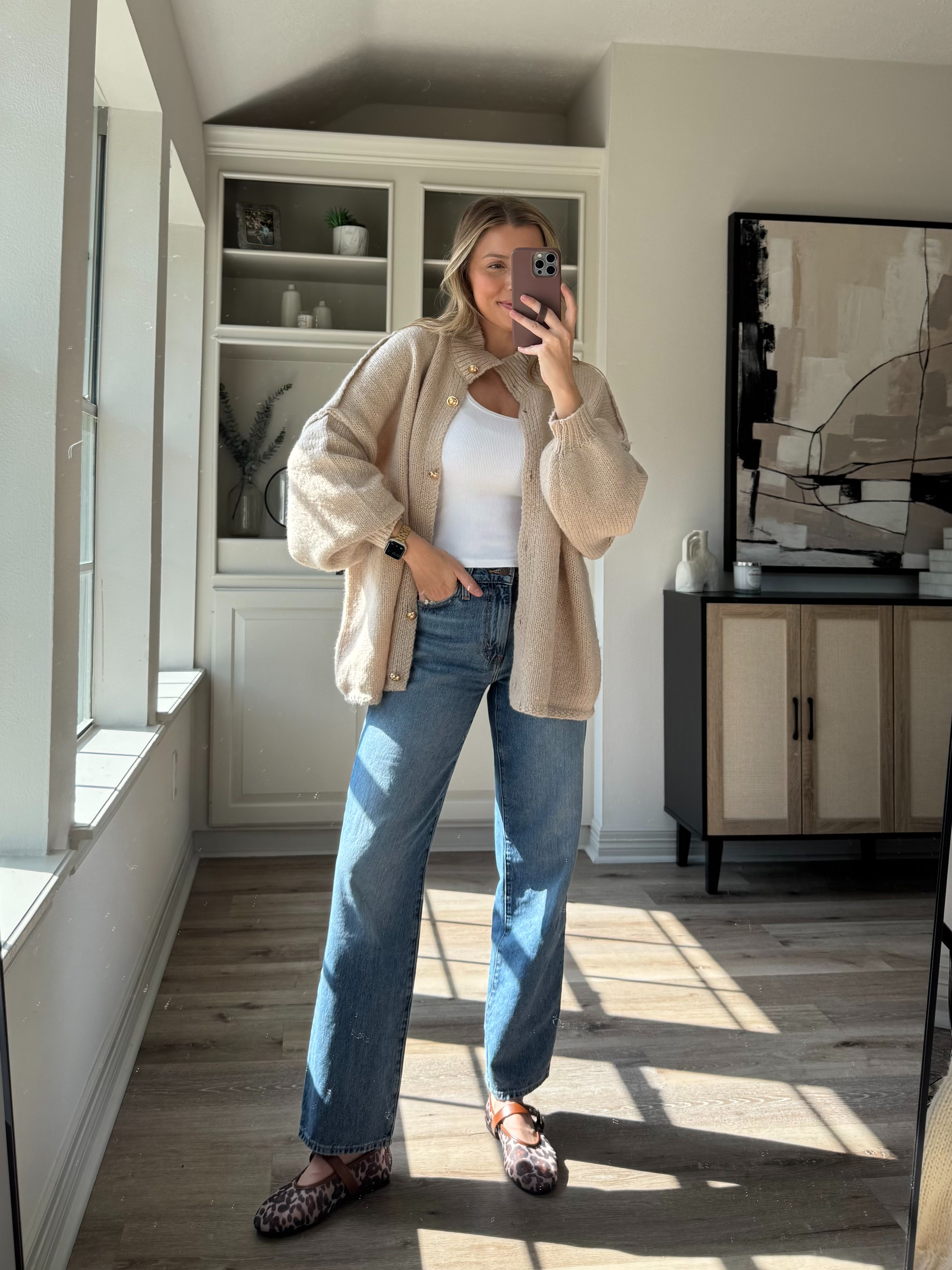 Loving this oversized cardigan with gold buttons! Can wear open or closed! Wearing M.  

 

#LTKFindsUnder50 #LTKFindsUnder100