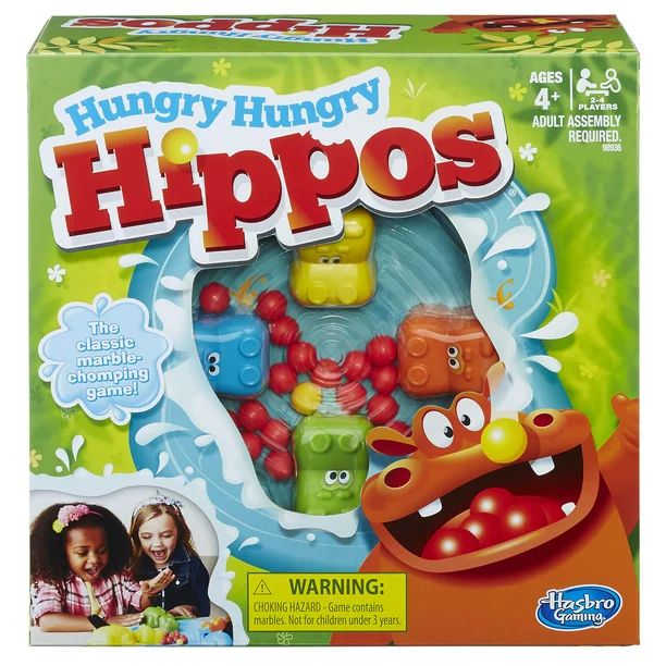 Hungry Hungry Hippos Family Classic Game, Board and Accessories - Walmart.com | Walmart (US)
