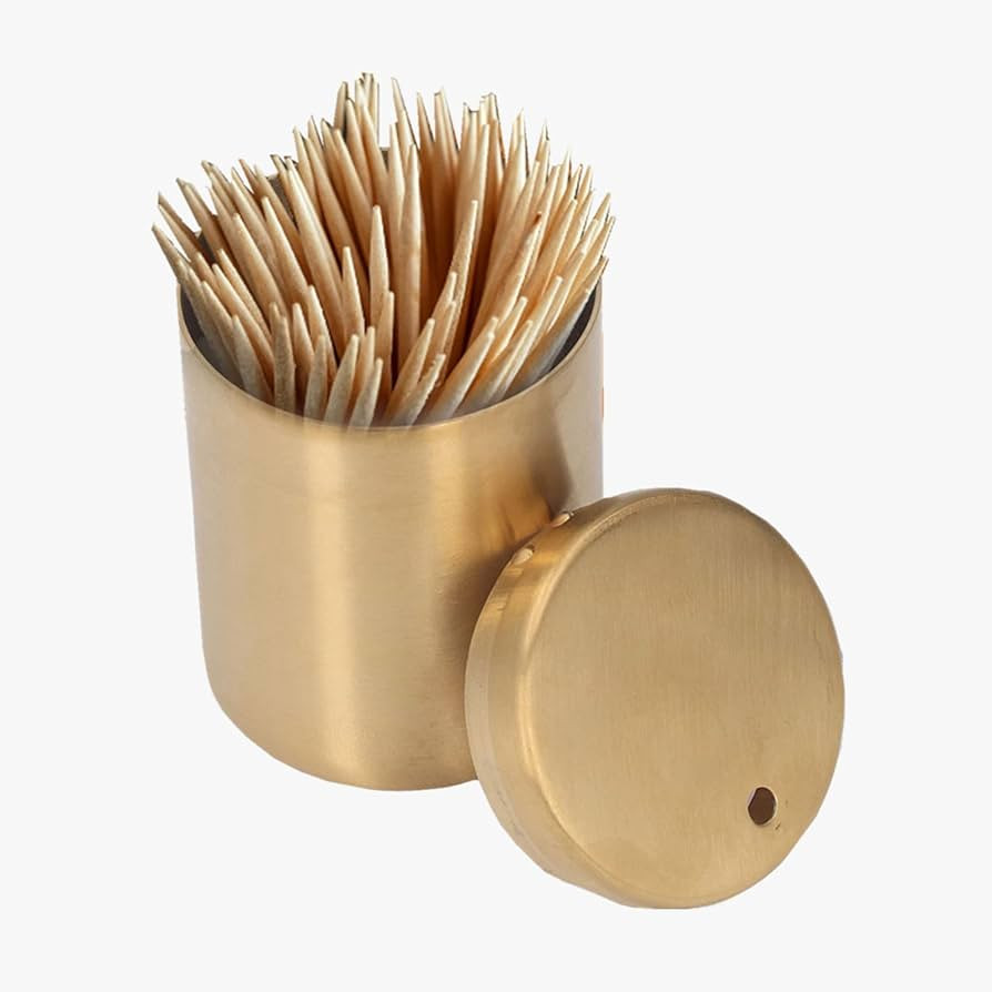 Toothpick Holder, 3.1x2.2in Stainless Steel Toothpick Holder Dispenser Pocket Toothpick Holder Me... | Amazon (US)