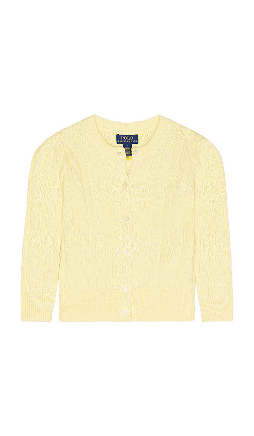 Polo Ralph Lauren Long Sleeve Cotton Cable Knit Cardigan in Yellow. Size 4. Also in 2, 3, 5, 6. | Revolve Clothing (Global)