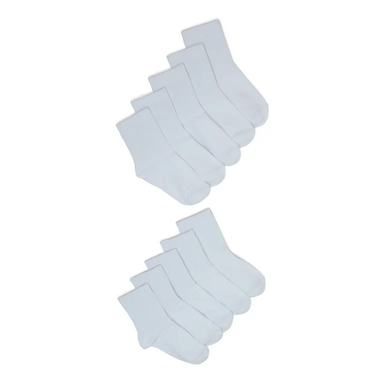 Wonder Nation Baby and Toddler Crew Socks, 10 Pack, Size 0M- 5T | Walmart (US)