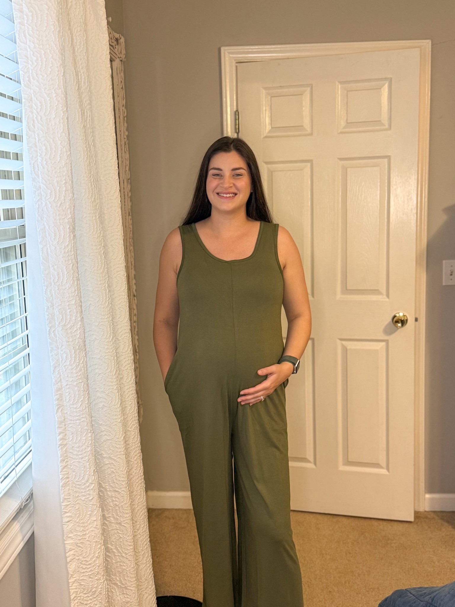 The cutest jumpsuit for spring! Bump friendly! 

#LTKBump #LTKootd #LTKmomlife
