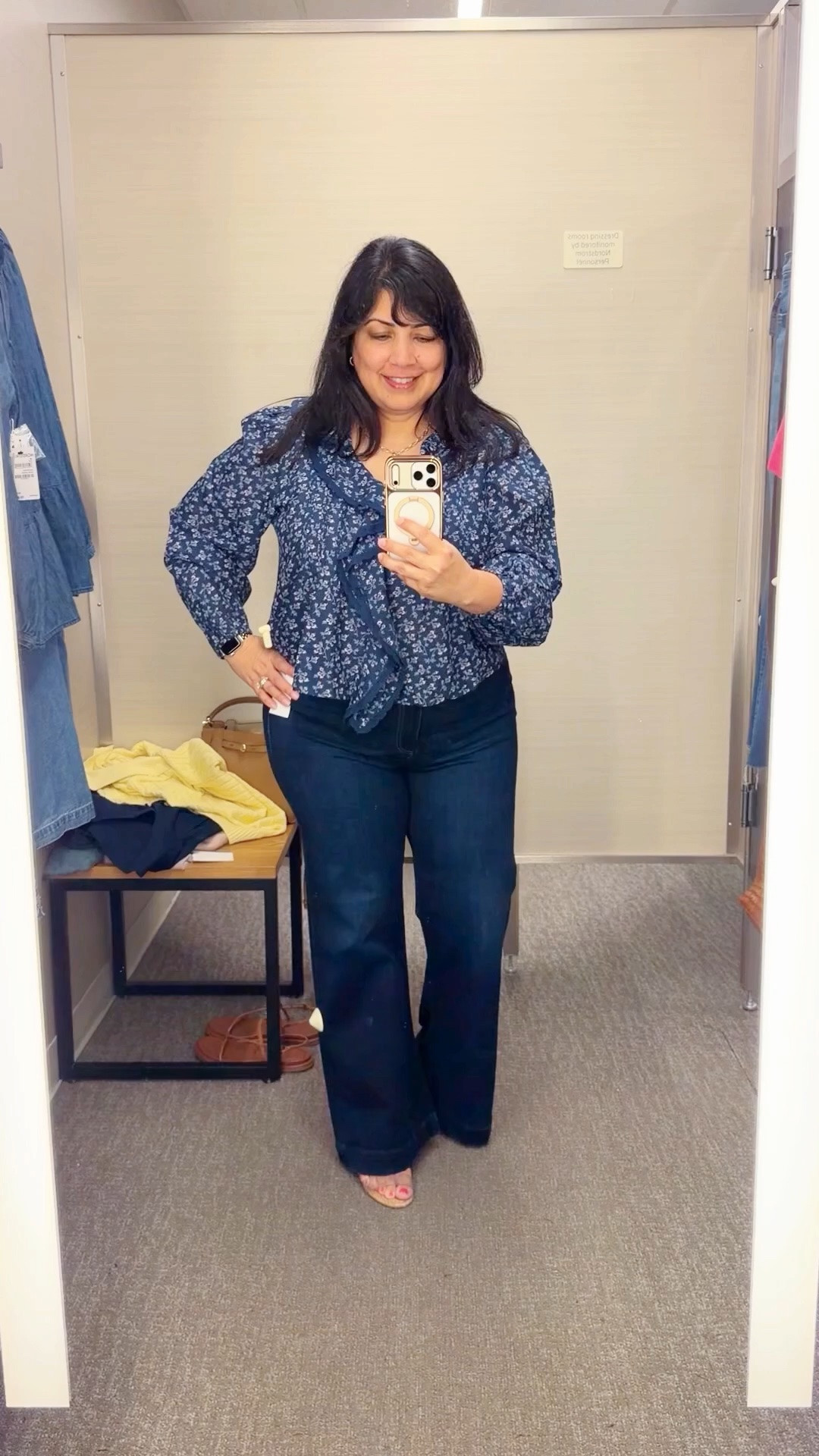 Nordstrom Sale! The best designer jeans no one is talking about are 40% off! These Paige jeans are so good and so flattering, especially on an over 50 midsize petite body. So soft and stretchy and so comfortable! Available in regular and petite sizes. This dark wash is beautiful and great for business casual workwear outfits if you can wear jeans to work. Also great for summer outfits, fall outfits, winter outfits and spring outfits. You can wear them year round with different tops for everyday outfits, date night outfits or pretty much anything! 

Also loving this pretty Madewell top and right now it’s 50% off! I ended up loving this blouse so much more than I thought I would! The colors, print, ruffles and all of the feminine details make it such a special piece! And it’s great for transitioning to fall in warm weather places like Florida since it’s nice and lightweight and airy! 

Madewell top size large. Paige Leenah jeans size 32 Petite. Schutz sandals.

#LTKOver40 #LTKMidsize #LTKPetite