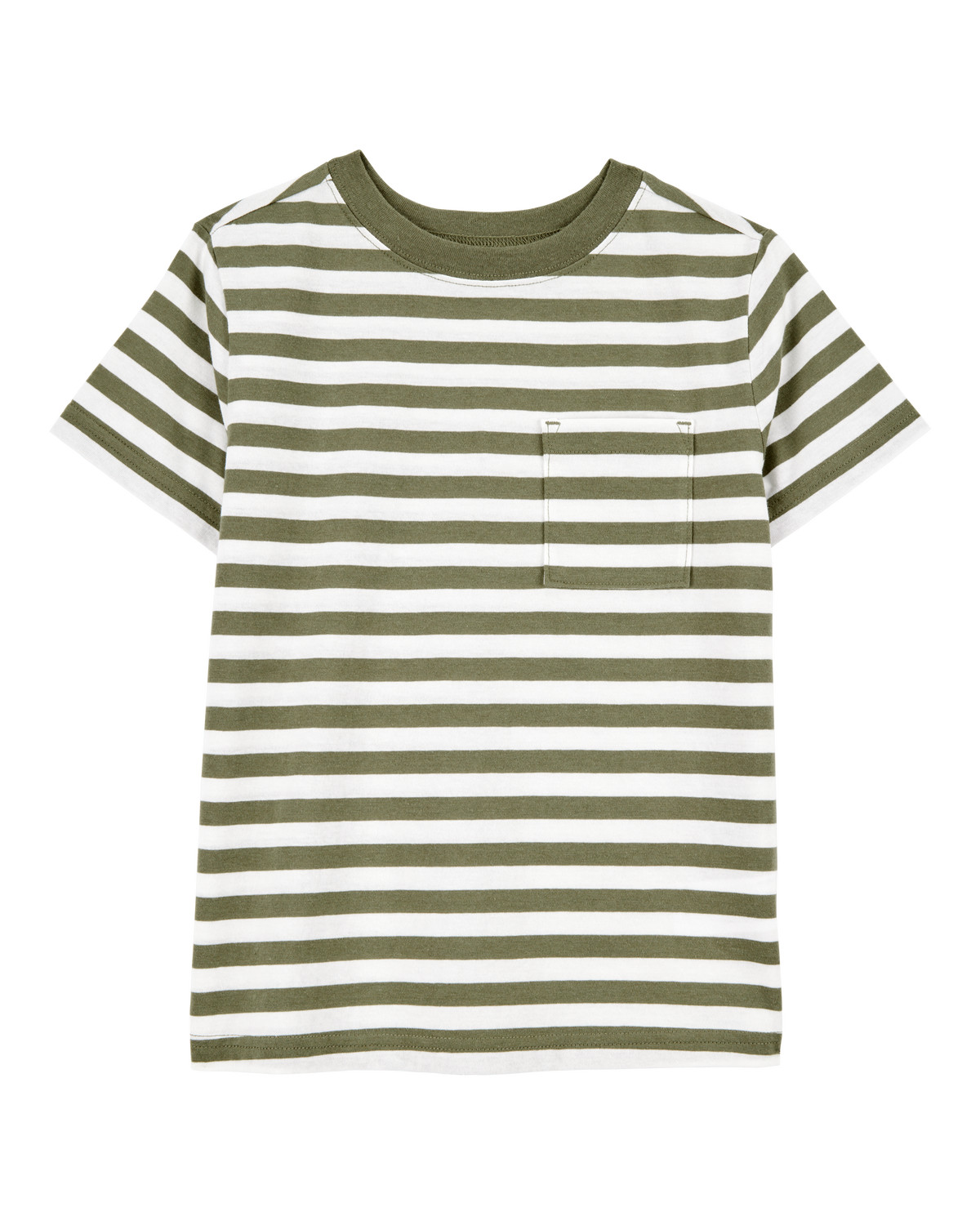 Kid Striped Short-Sleeve Pocket Tee - Olive - Carter's | Carter's | Carter's Inc