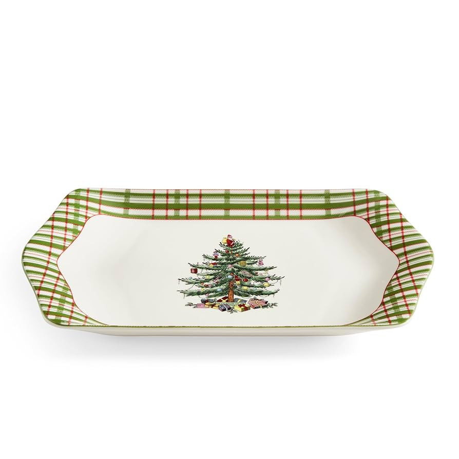 Spode Christmas Tree Collector Rectangular Tray - Decorative 12" Porcelain Tray for Holiday Enter... | Amazon (US)