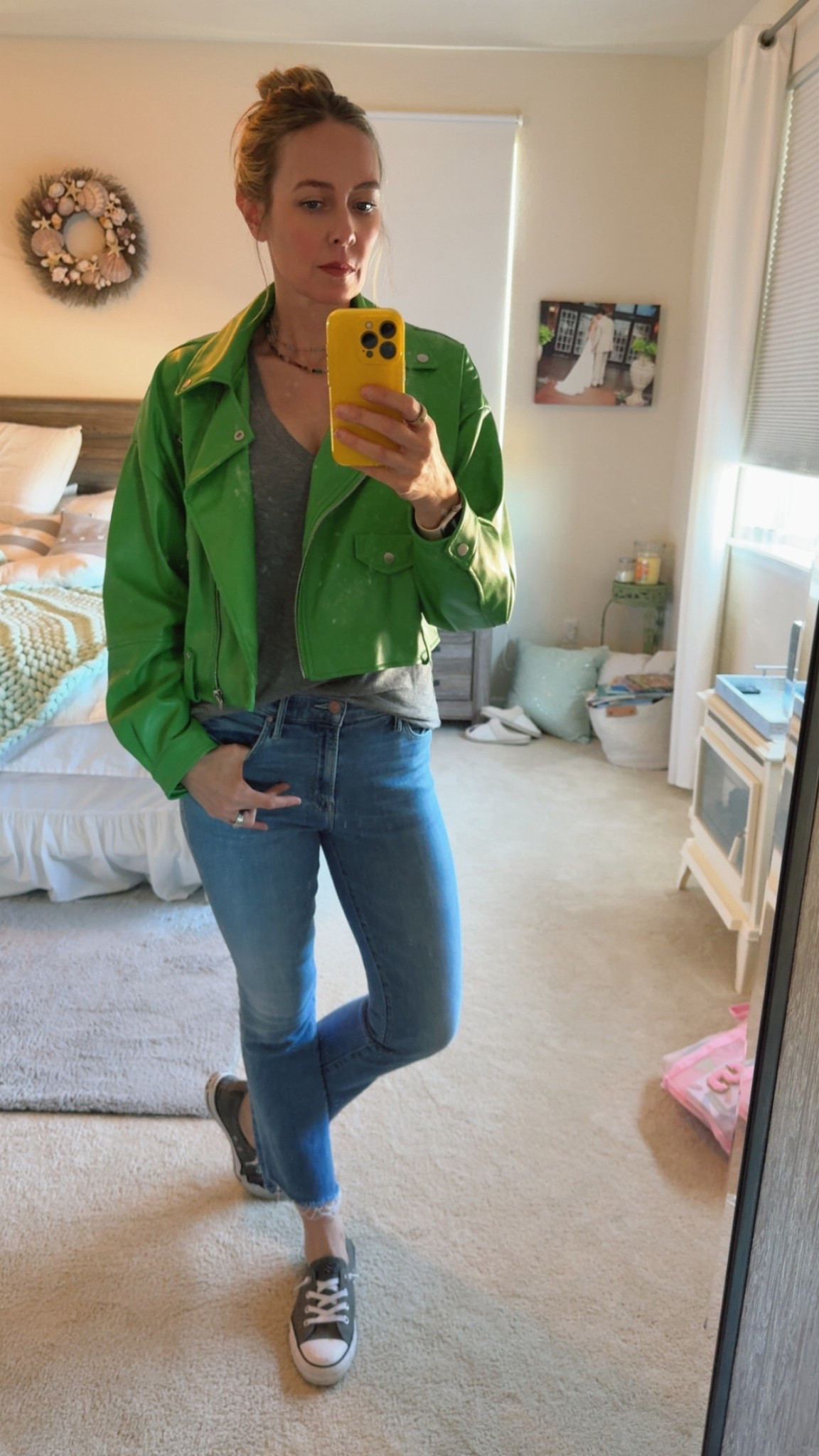 Girls night out tonight! Going to a local joint in Castle Rock so I kept it casual. This actual jacket is from @vici from last year so I linked similar ones. The other items are still available!
#greenjacket #viciambassador #motherdenim #chucktaylor #converse #lotusandluna 

#LTKSeasonal #LTKOver40 #LTKStyleTip