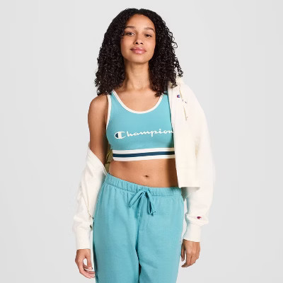 Champion Women's Bra Top - Teal Blue L | Target