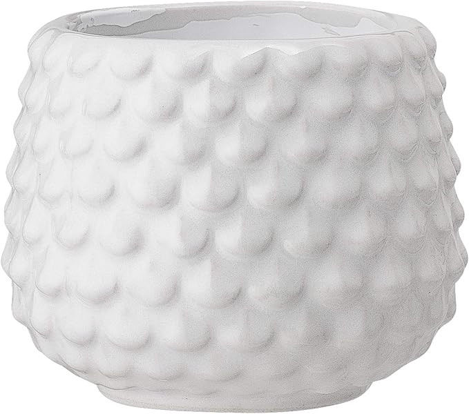 Bloomingville Stoneware Flower Pot Pinecone, Planter, 3,75'', White | Amazon (US)