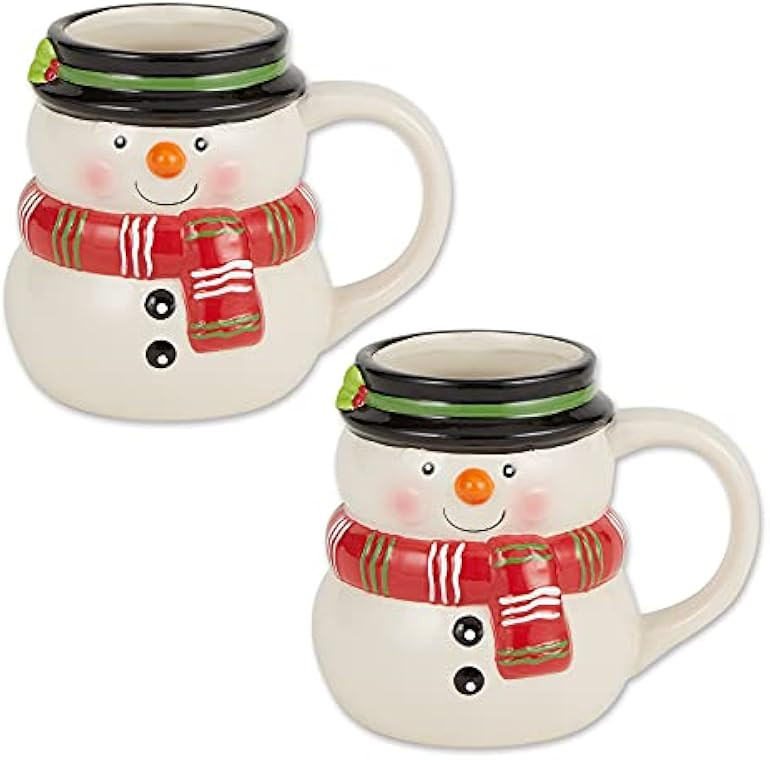 DII Ceramic Gift Mug Collection Hand Painted Funny Shaped Tea/Coffee Cup Set, 20 Ounce, Cheerful ... | Amazon (US)