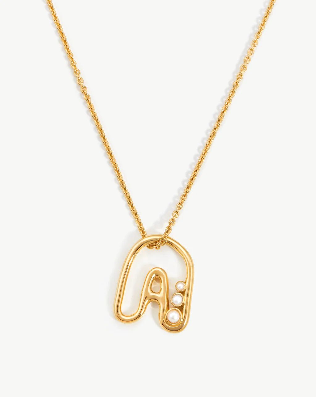 Chubby Pearl Initial Pendant Necklace | Missoma