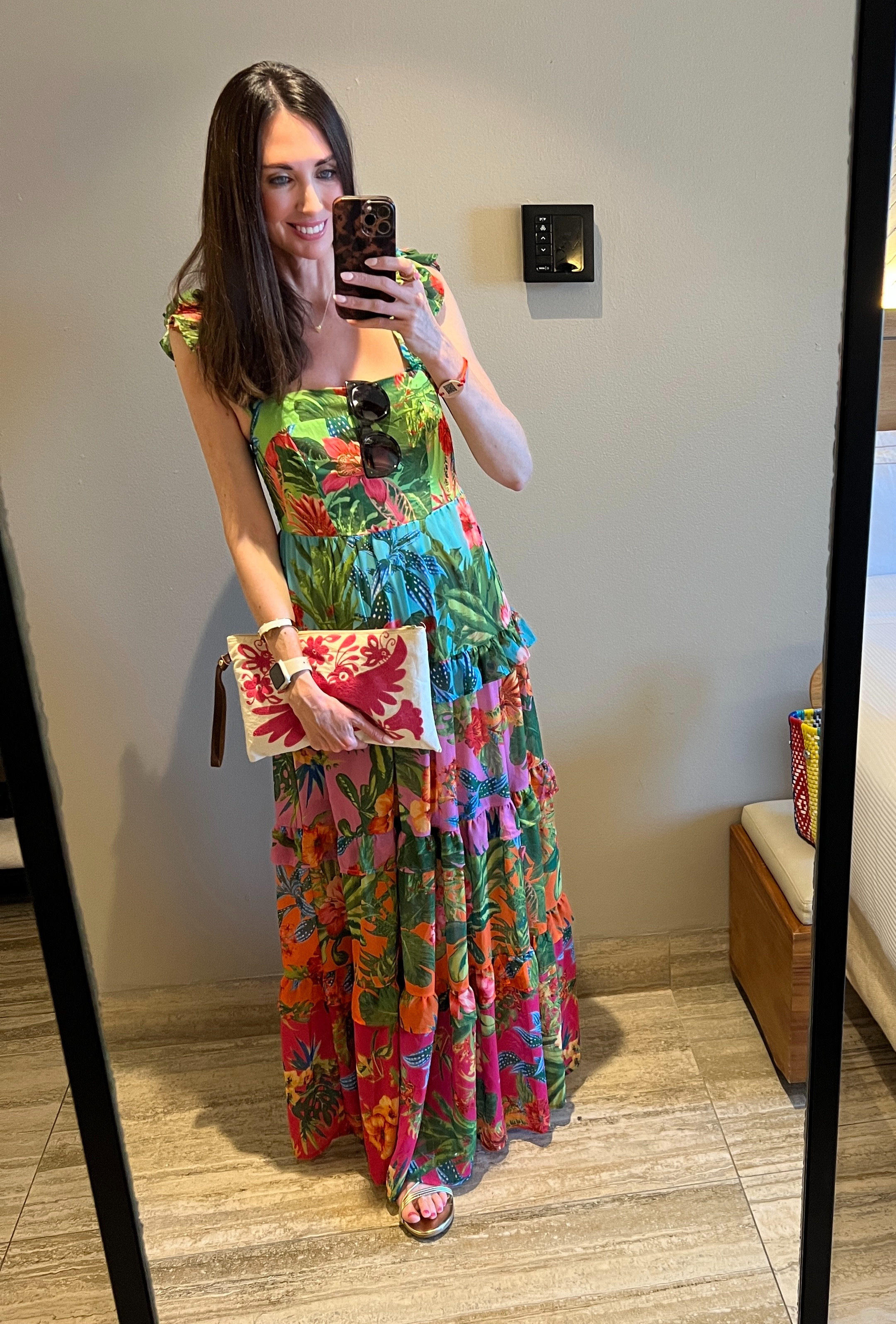 Obsessed with this colorful maxi for Mexico trips. I'm 5'8" and it's hard to find dresses like this that are long enough! 

Wearing XS.  

Clutch was a gift, but I linked some other cute finds.

 

#LTKFindsUnder100 #LTKTravel #LTKSeasonal