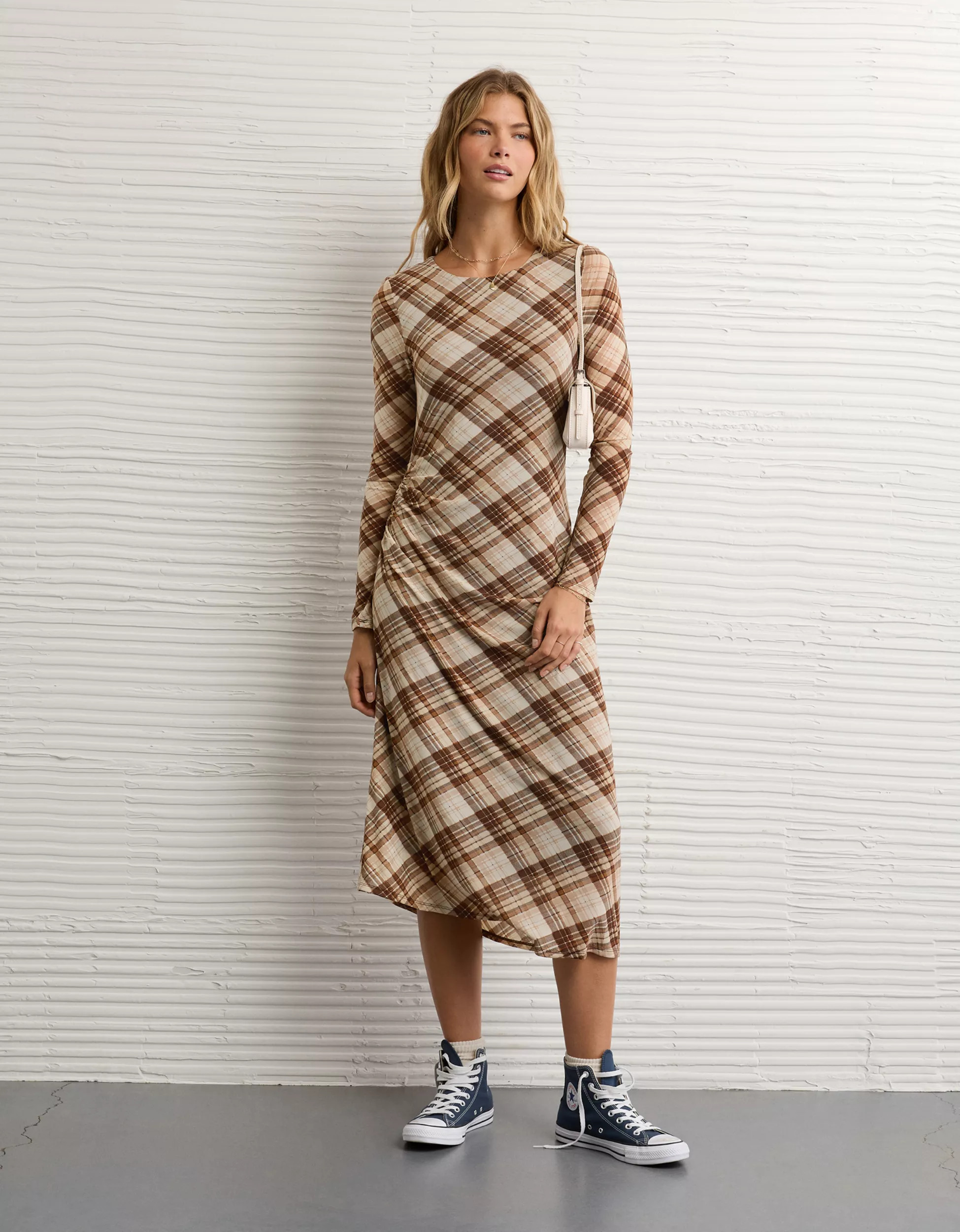 AE Asymmetrical Hem Midi Dress | American Eagle Outfitters (US & CA)