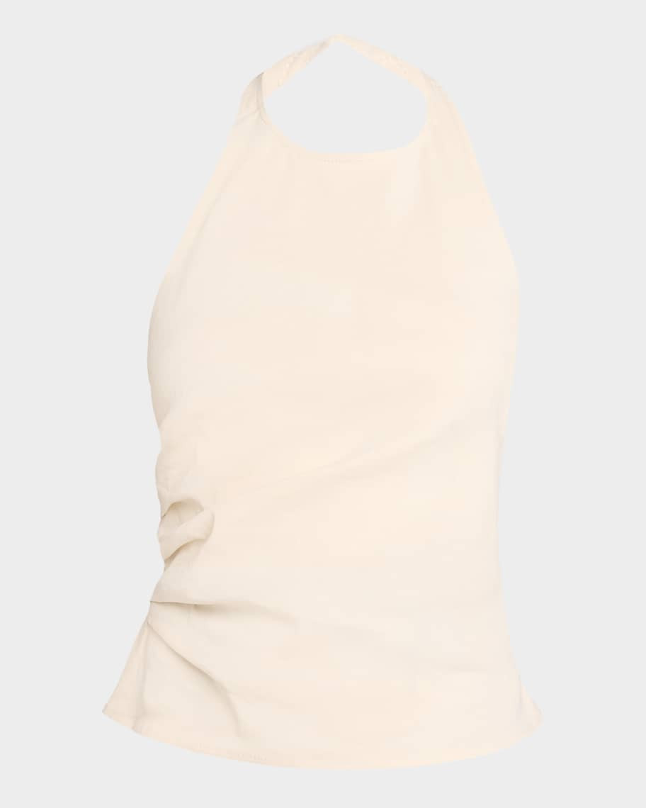 A.L.C. Sylvie Linen-Blend Halter Top | Neiman Marcus