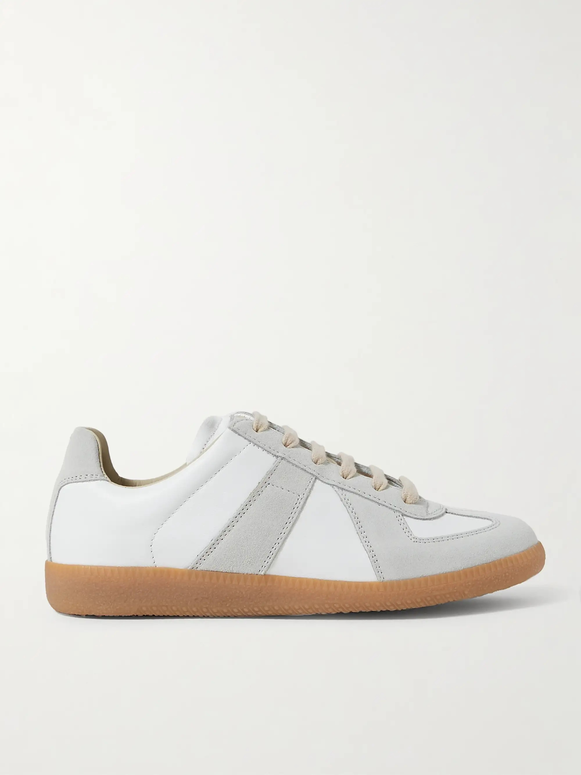 Replica leather and suede sneakers | NET-A-PORTER (US)