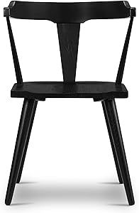 POLY & BARK Enzo Dining Chair,Oak, Black | Amazon (US)