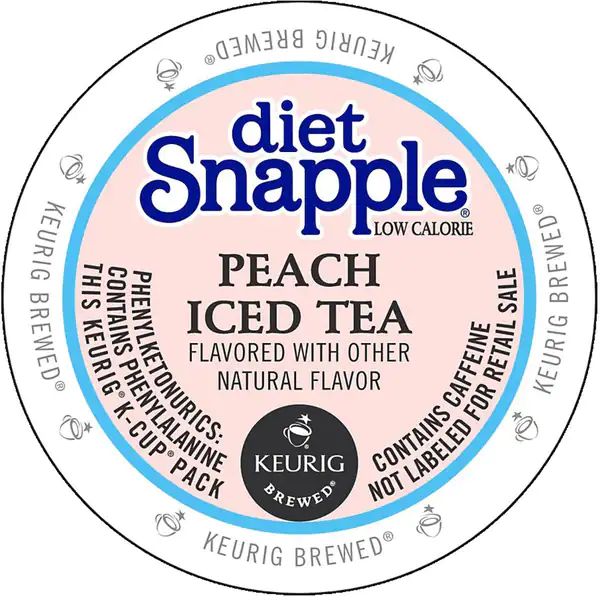 Snapple Diet Peach Iced Tea K-Cup Portion Pack | Bed Bath & Beyond