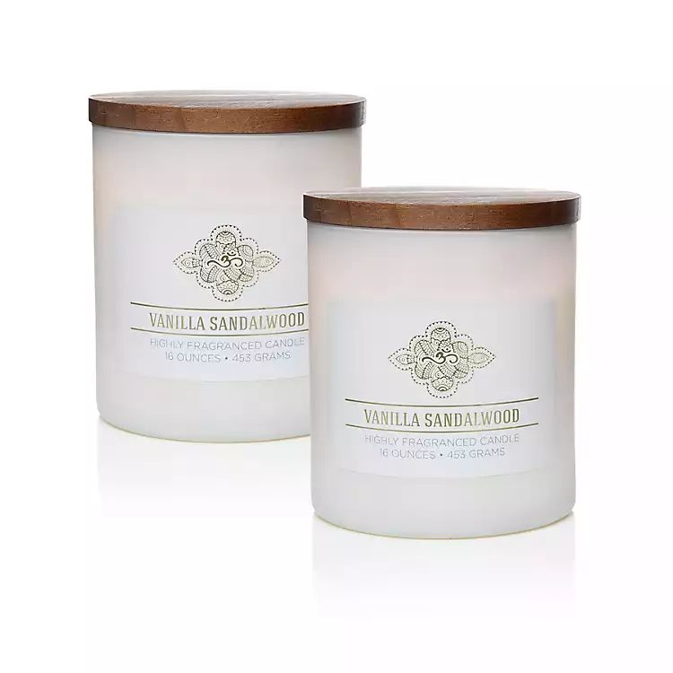 Vanilla Sandalwood Wellness Jar Candles, Set of 2 | Kirkland's Home