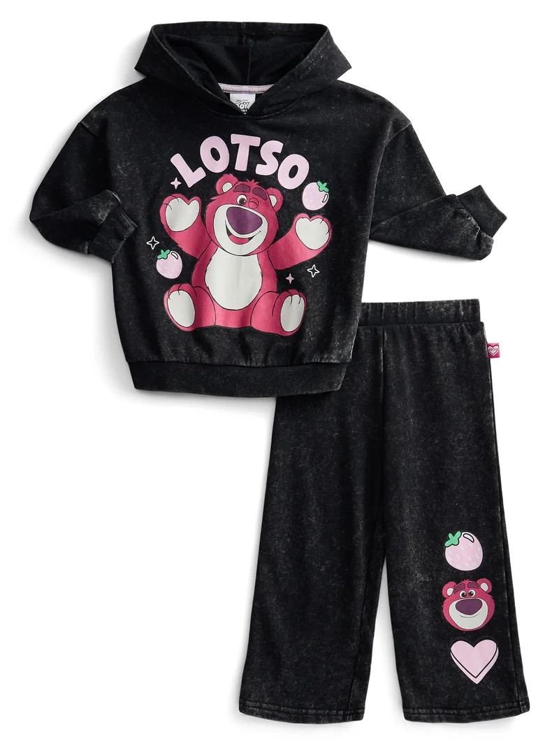 Toy Story Toddler Girls Lotso Graphic Hoodie and Matching Sweatpants Set, 2-Piece, Sizes 12M-5T | Walmart (US)
