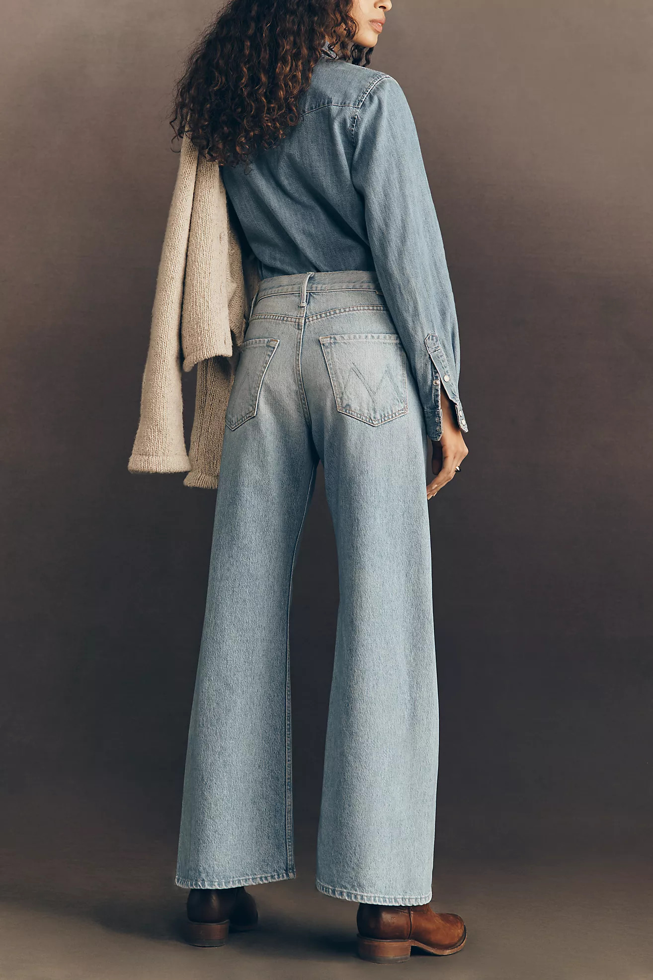 MOTHER Lemon Twist High-Rise Wide-Leg Skimp Jeans | Anthropologie (US)