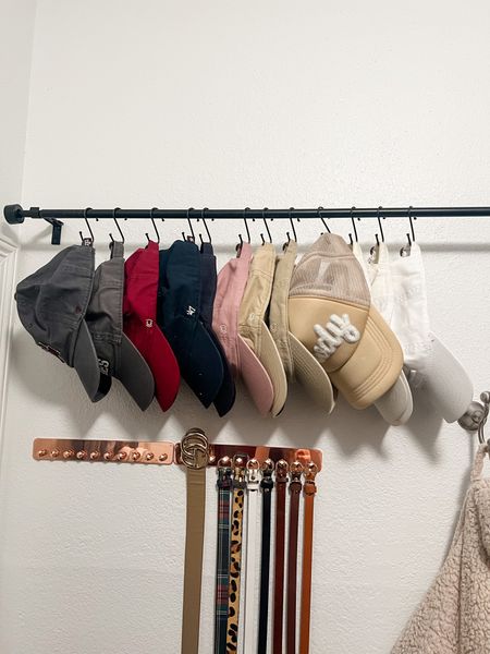 Closet organization: hats 🧢🧢🧢

Curtain rod + hooks = easy hat storage 

Amazon. Target. Home. Organization. Closet. 

#LTKfindsunder50 #LTKhome
