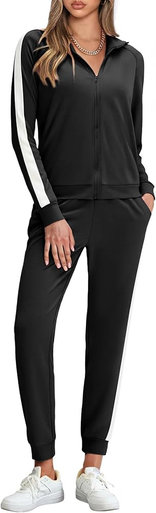 Marvmys Women Tracksuits Set Long Sleeve Full Zip Fall Sets 2 Piece Outfits Jogging Suit Sweatsui... | Amazon (US)