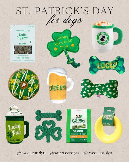 Green dog toys // Dog treats // St Patrick’s Day for dogs

#LTKSeasonal #LTKfindsunder50