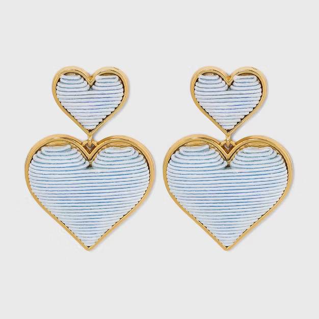 SUGARFIX by BaubleBar Stacked Monochrome Heart Drop Earrings | Target