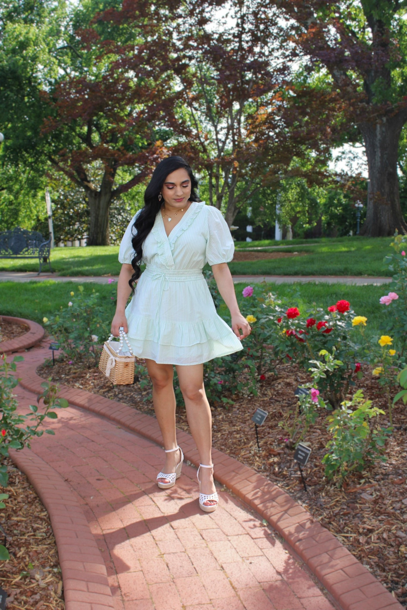 • {Pista} De Résistance 💚🤍 •

This darling pistachio green dress is truly the standout of my spring wardrobe! 🌸 With subtle stripes, ruffle details, and puff sleeves, it’s the perfect soft feminine moment. It’s $34 and also comes in the prettiest light blue shade that I’ll be sharing later this week. 💕

spring dresses, spring fashion, spring outfits, spring styles, puff sleeve dress, ruffle dress, striped dress, Walmart dresses, pistachio mint dress, espadrille wedges, rattan bag, rattan purse, wicker purse, wicker bag, straw purse, straw bag, charm necklace, pearl heart earrings 

#LTKgrwm #LTKootd #LTKSeasonal