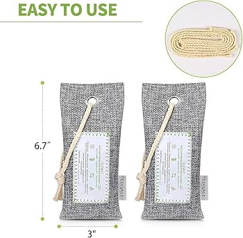 CLEVAST 6 Pack Activated Bamboo Charcoal Air Purifying Bags(6x60g), Natural Fresh Odor Absorber, ... | Amazon (US)