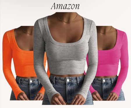 Ribbed long sleeve copped too, Amazon tops, Amazon basics

#LTKSeasonal