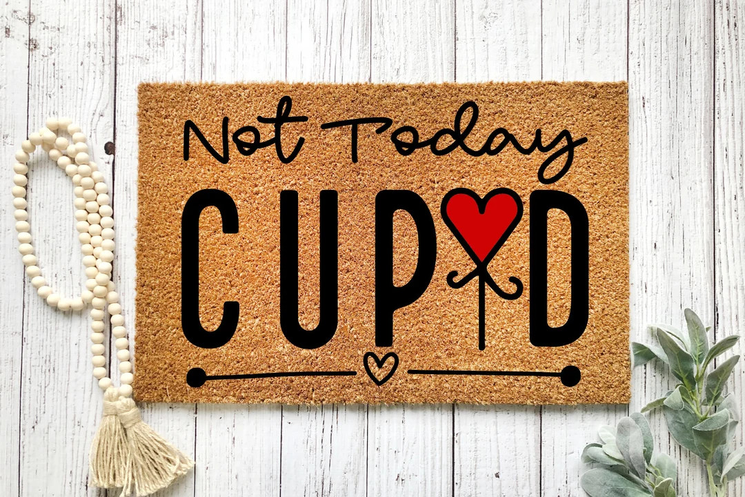 Not Today Cupid Doormat, Personalized Doormat, Valentine's Day Doormat, Funny Doormat, Valentine'... | Etsy (US)