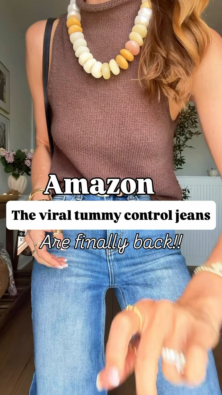 12 things that altered my brain chemistry! Amazon tummy control jeans in size 24 with 30” inseam, color medium blue (size down if in-between). Brown mockneck sweater tank in XXS. Size down in jelly flats if you’re a half size. Fall outfit. Elevated casual outfit. Mom outfit. Summer outfit. Everyday outfit.

#LTKmorningroutine #LTKBeauty #LTKTravel