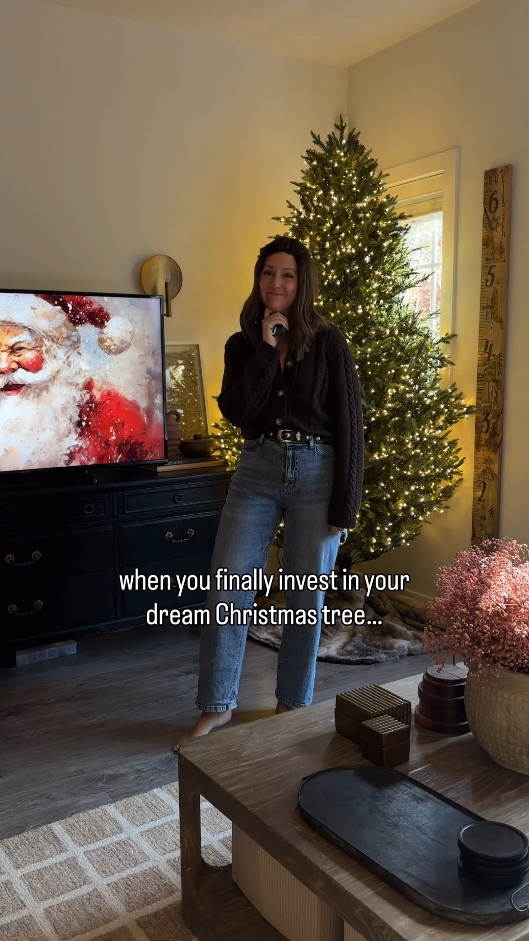 I’ve wanted a super lush twinkle Christmas tree for years but never pulled the trigger—until now. Our old one was 13 years old, so this year, I went all in and had to set it up to test it out. Yes, it’s now staying up, and I’m completely in love. It’s so full, looks incredibly real, and the way it glows all lit up is pure magic.

#LTKMidsize #LTKHoliday #LTKHome