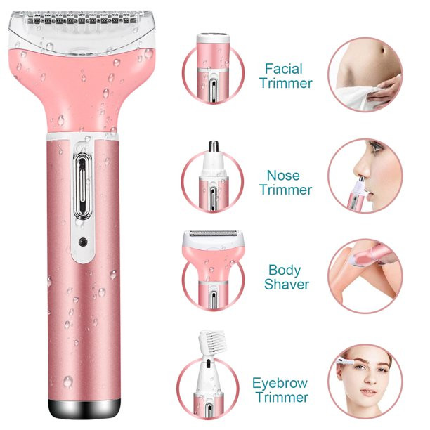 4 in 1 Women Electric Shaver Rechargeable Waterproof Razor Painless Epilator Body Hair Remover No... | Walmart (US)