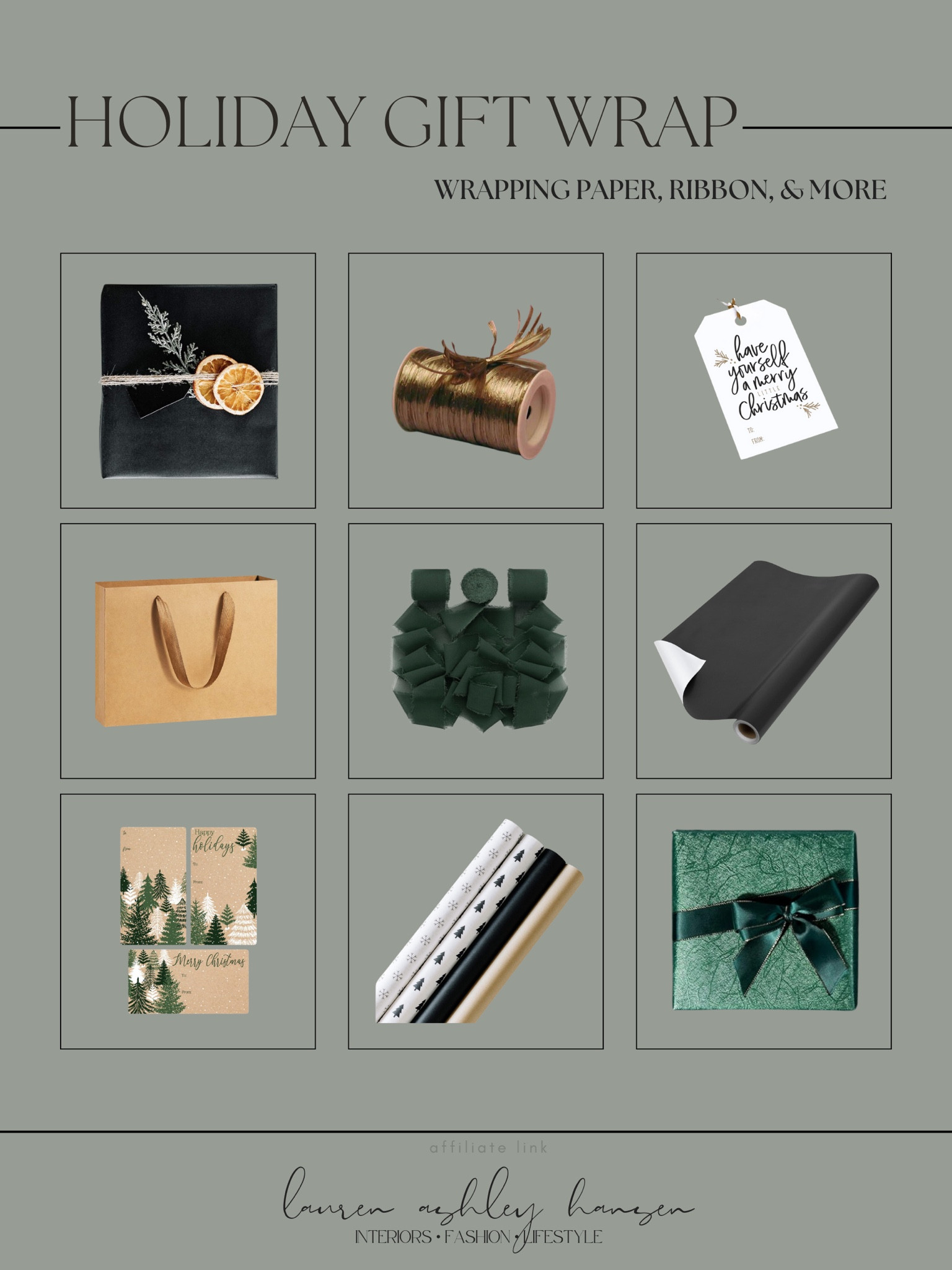 Holiday gift wrap! All of these wrapping paper, ribbon, and tag options are from Amazon and very affordable! Order them now and have them in a few days to begin all of your wrapping. Love this color combination too! 

#LTKHoliday #LTKGiftGuide #LTKstyletip