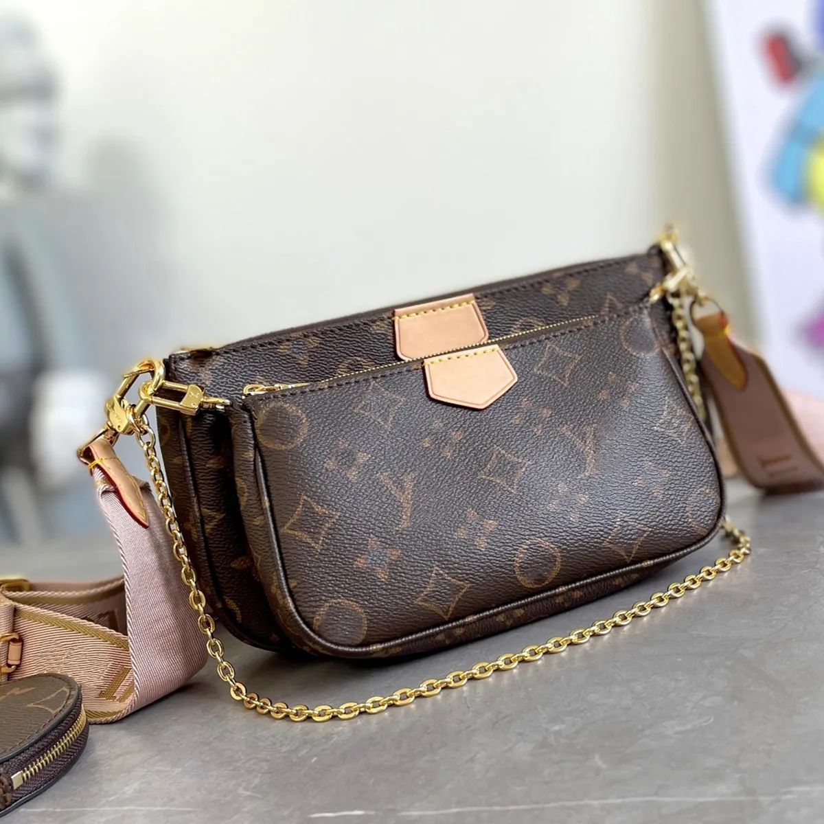 Classic Felicie Pochette Chains Shoulder Bags Fashion Retail Leather Lady Clutch Crossbody Handba... | DHGate