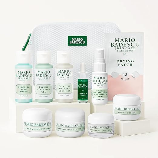 A Little Bit of Mario 10-Piece Skincare Kit – Vitamin C Serum, Glycolic Acid Toner, Hyaluronic ... | Amazon (US)