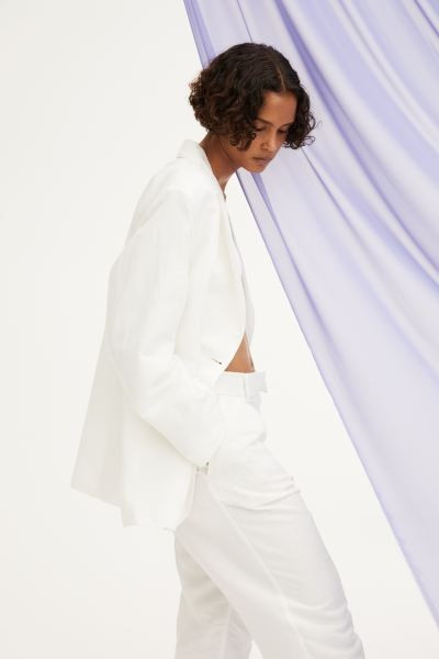 Oversized linen-blend jacket | H&M (UK, MY, IN, SG, PH, TW, HK)