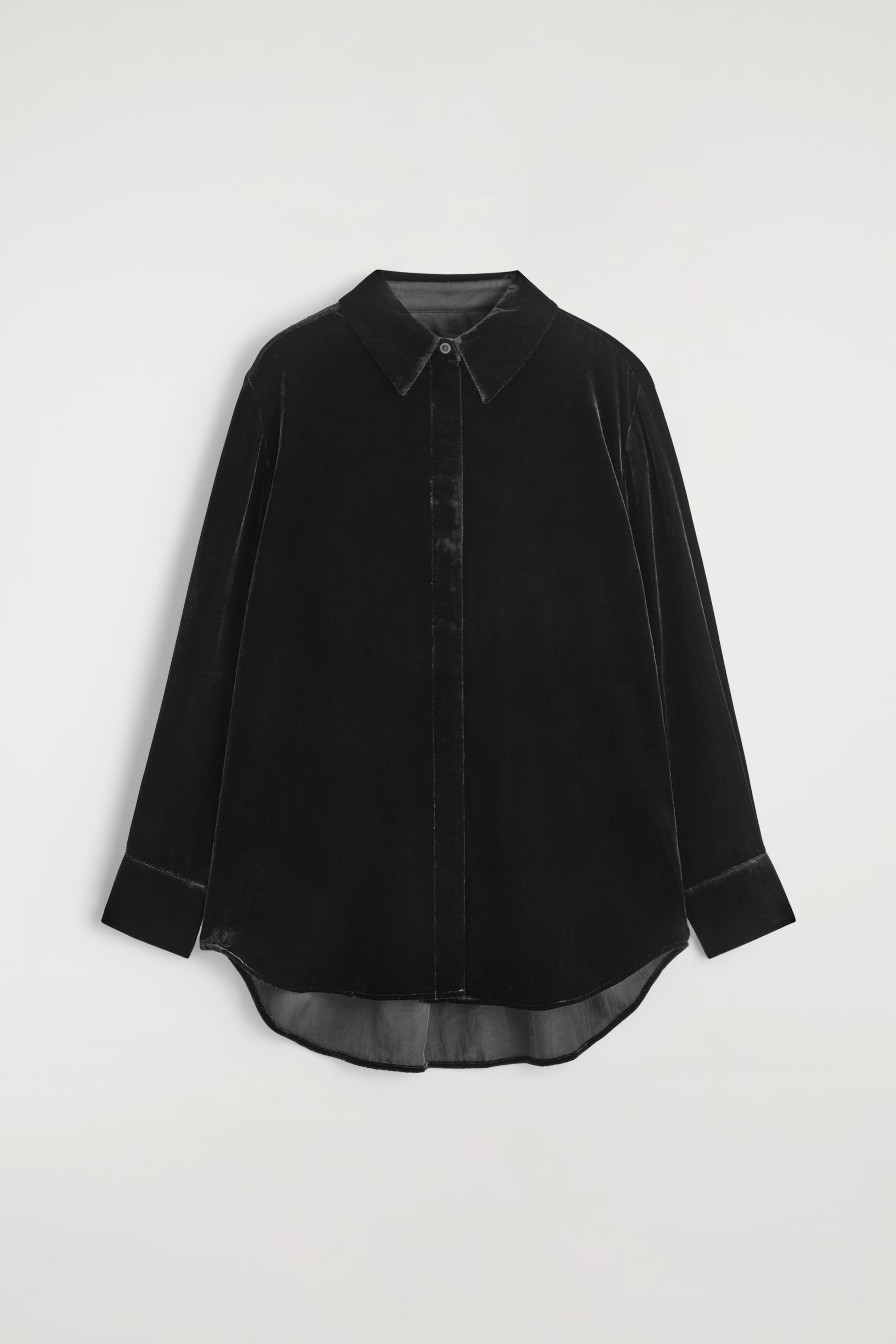 VELVET SHIRT - BLACK | COS US | COS (US)